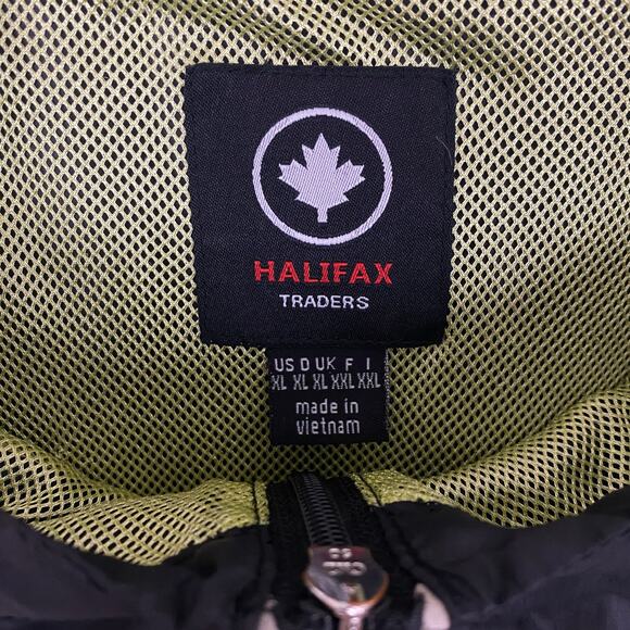 Title: Halifax Traders Black Windbreaker Jacket, XL, Hooded, 100% Polyester - Picture 2 of 9